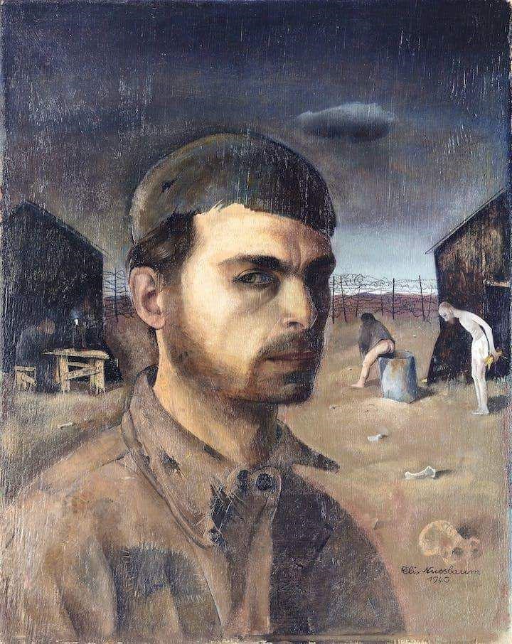 (Nussbaum - Self Portrait from St, Cyperien Concentration Camp in France (1942