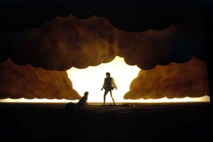 طراحی صحنه لوسیانو دامیانی برای نمایش «توفان شکسپیر» به کارگردانی جورجیو استرلر