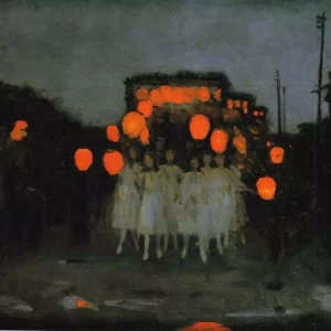 The Lantern Parade by Thomas Cooper Gotch (1918)