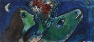 Green woman and the Cow (1963); Marc Chagall